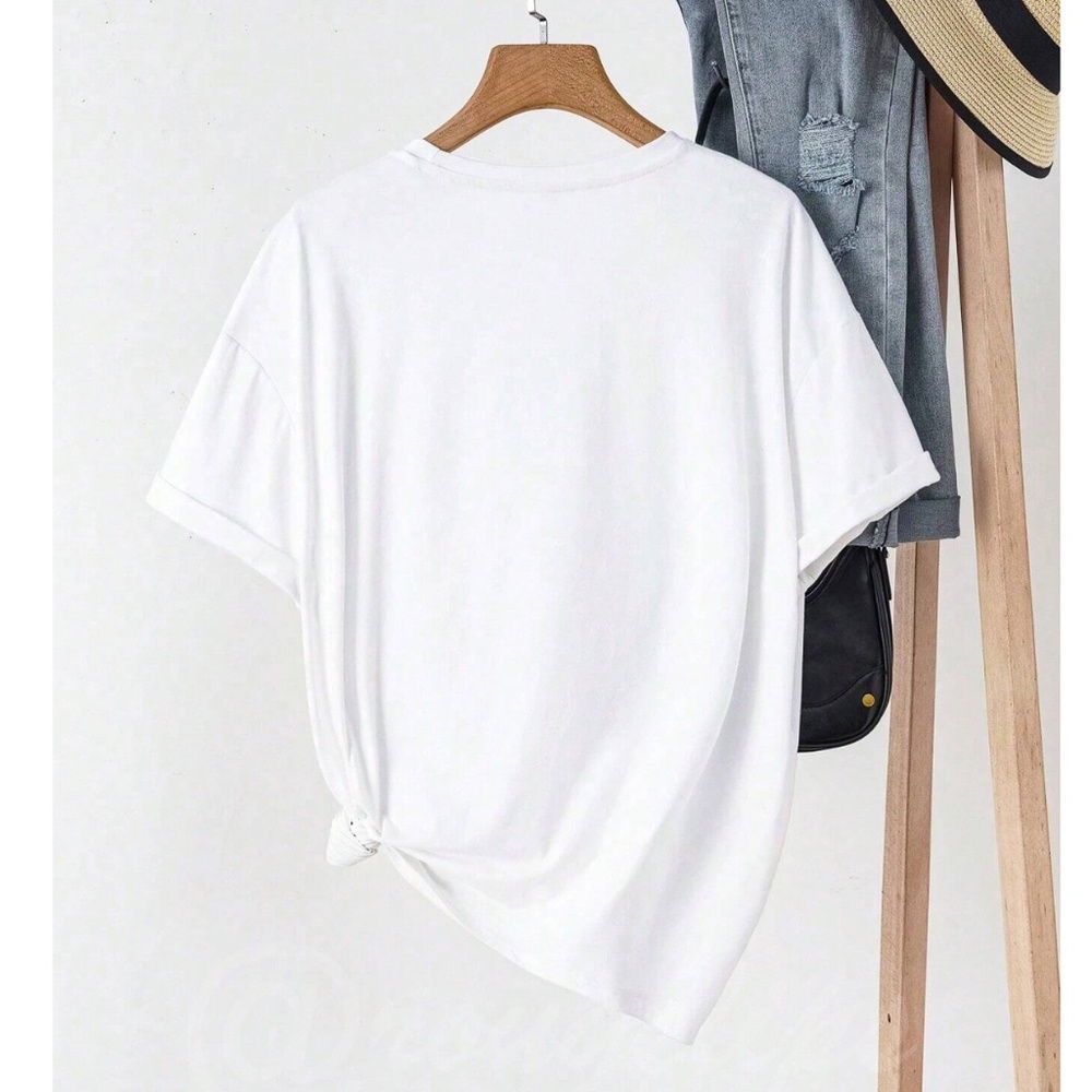 White Crew Neck Tee Shirt Printed Limoncello Lemon Graphic - Picture 2 of 10